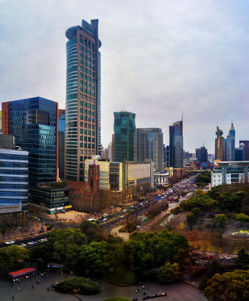 上海的古建筑与现代建筑图片下载