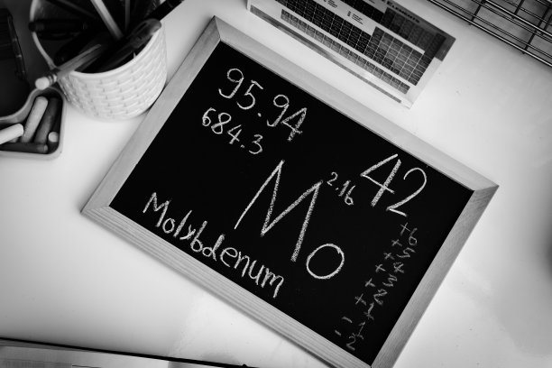 黑板上的钼元素符号结构式图片下载