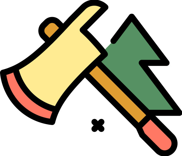 自然砍伐图标扁平图片下载