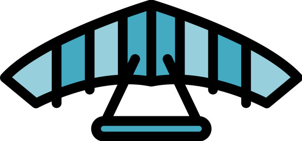 飞机滑翔机图标平图片下载
