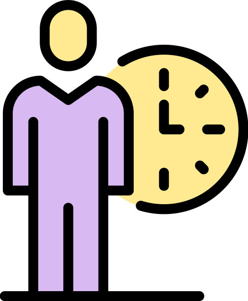 匆忙工作一天的时间图标平坦图片下载