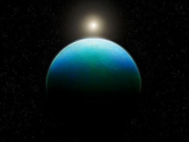 适合殖民的星球。深空中的系外行星。图片下载