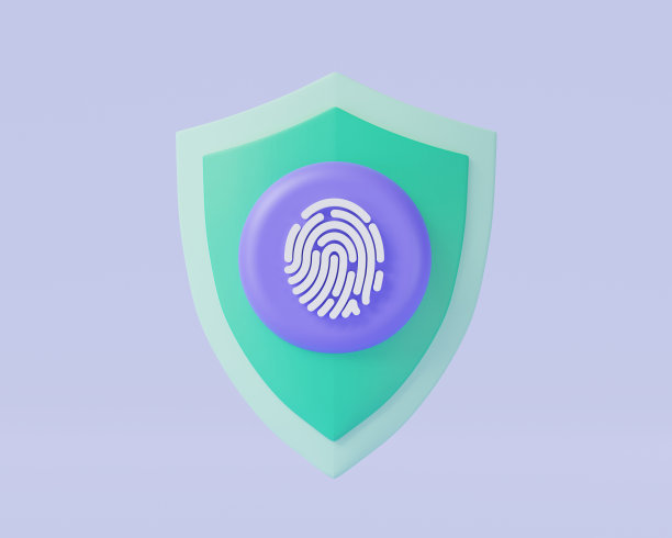 指纹内屏蔽保护。隐私安全，手指数字安全，现代盾牌，安全，网络钥匙，拇指指纹，密码安全，指纹扫描。3d渲染图图片下载