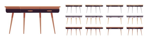 写字台带抽屉，工作台大套图片下载