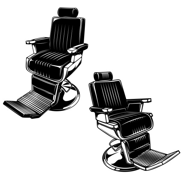 复古理发师椅子矢量插图。完美的理发店海报，和宣传材料图片下载