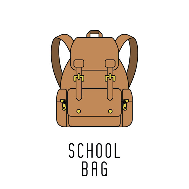 书包图标。矢量图图片下载