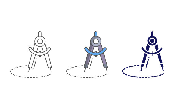 罗盘矢量图标图片下载