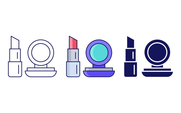 化妆品矢量图标图片下载