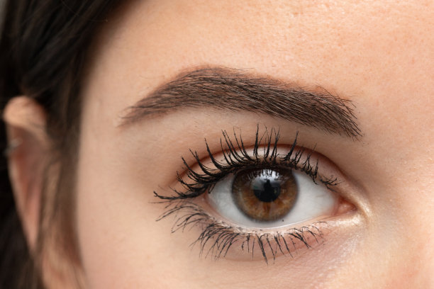 一个女人精心修饰的棕色眼睛图片下载