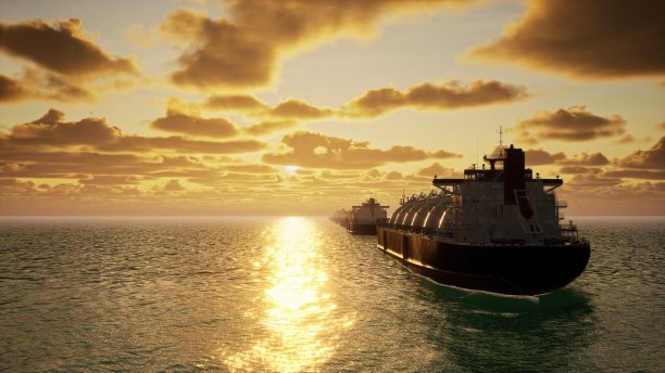 有车队的油船图片下载