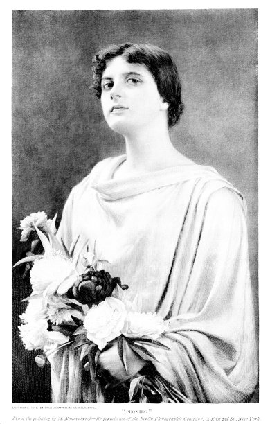 《牡丹花》，马克斯·侬嫩布鲁赫，19世纪绘画图片下载