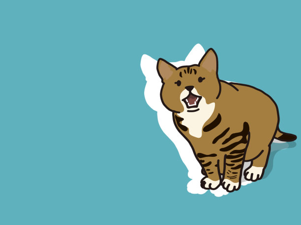 卡通猫的行为，身体语言，姿势和面部表情图片下载