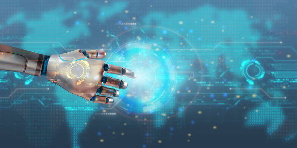 手机器人ai人工智能握手技术背景墙纸纹理复制空间机器商业机器人人半机械人科学未来数字产业协议智能教育研究图片下载