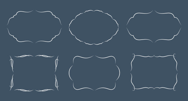 一套优雅的框架。矢量插图。图片下载