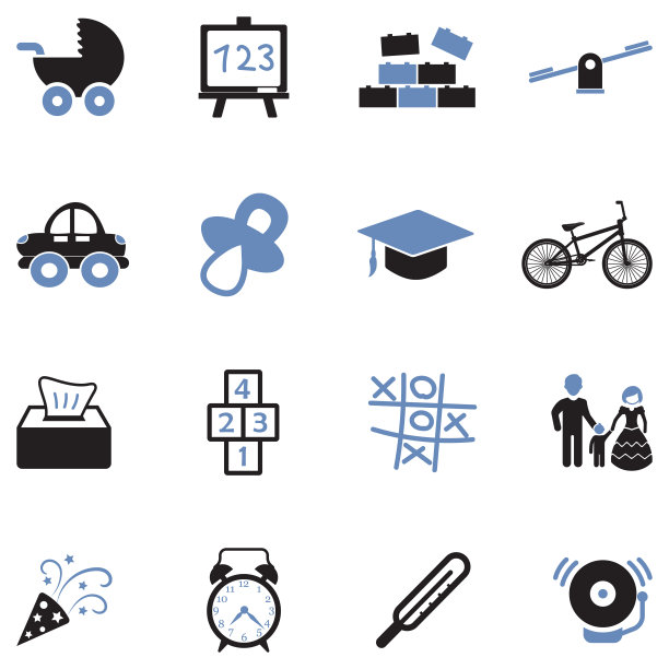 孩子们的偶像。双音平面设计。矢量插图。图片下载