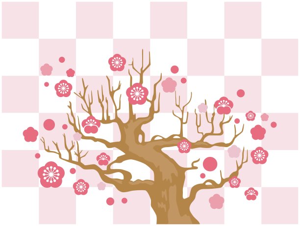 梅树设计/背景(粉色)图片下载