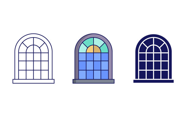 宫殿门矢量图标图片下载