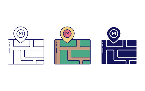 地图矢量图标图片下载