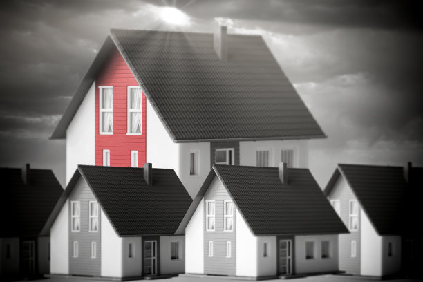 房地产的阴天与阴天的阴霾图片下载