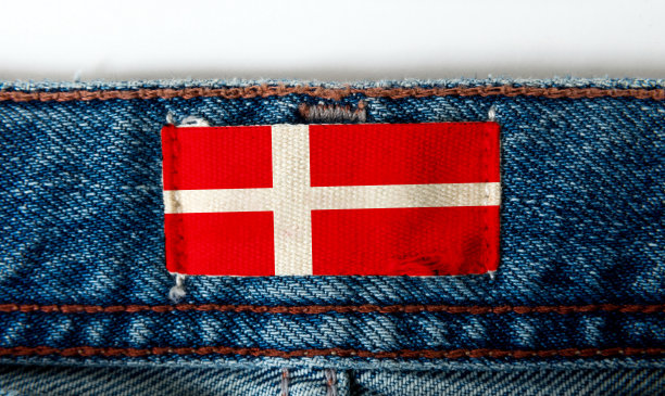 牛仔裤标签上的旗子图片下载