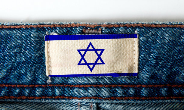 牛仔裤标签上的旗子图片下载