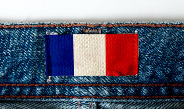 牛仔裤标签上的旗子图片下载