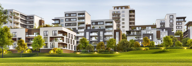 现代住宅建筑图片下载