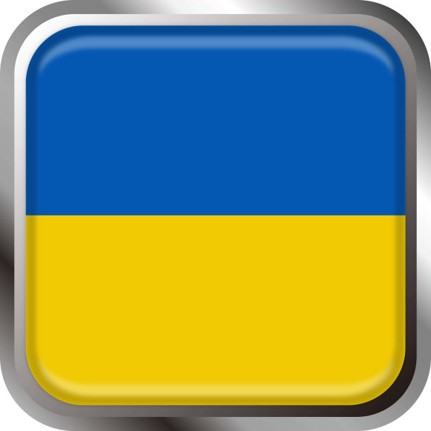 乌克兰国旗图标矢量素材图片下载
