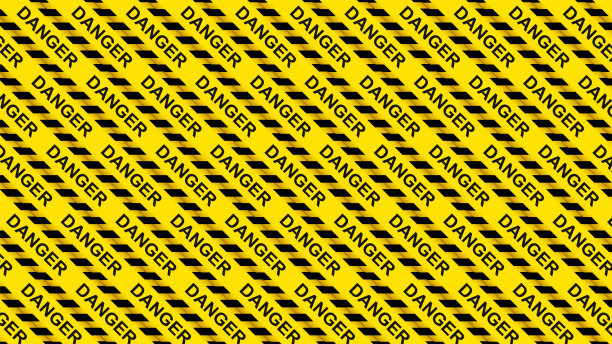 孤立的8K插图危险磁带对角线卷盖屏幕背景图片下载