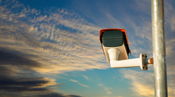 公共交通安全摄像头特写图片下载