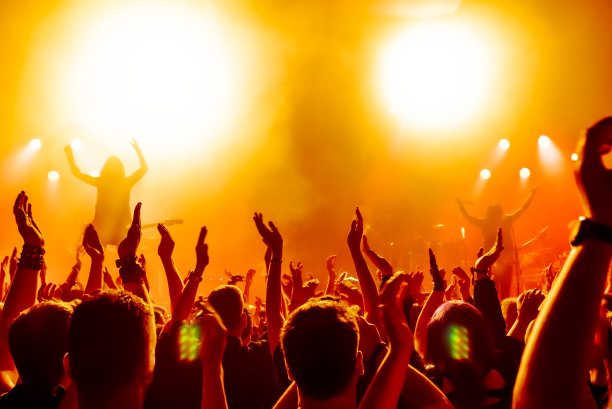 摇滚音乐会上的观众图片下载