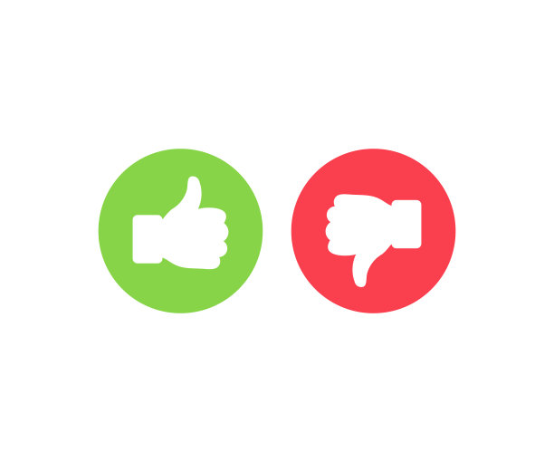 拇指向上和拇指向下的标志。拇指向上和拇指向下的图标。用拇指做什么和不做什么。喜欢和不喜欢的图标，不喜欢和讨厌。准备喜欢不喜欢按钮网站矢量设计和插图。图片下载