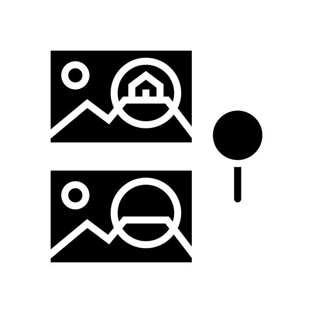 找到不同的字形图标矢量插图图片下载