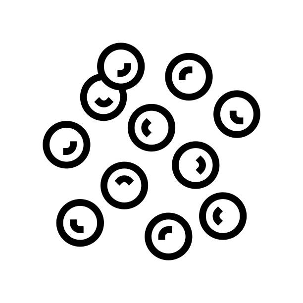 氨基酸生物化学线图标矢量插图图片下载