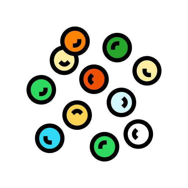 氨基酸生物化学颜色图标矢量说明图片下载