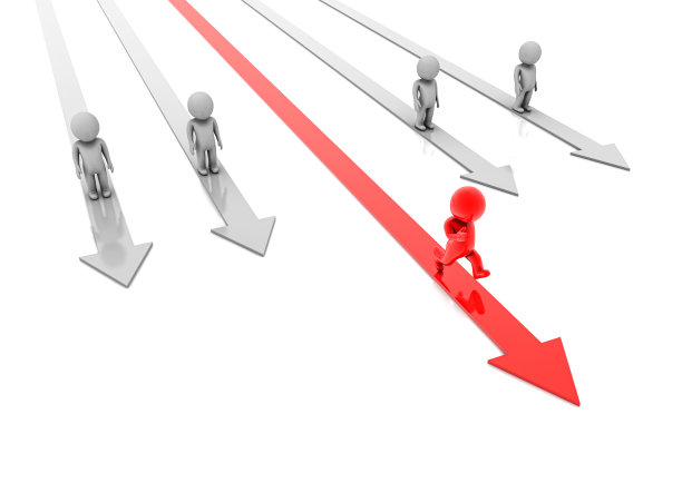 业务小组组长。团队合作的概念。从人群中脱颖而出图片下载