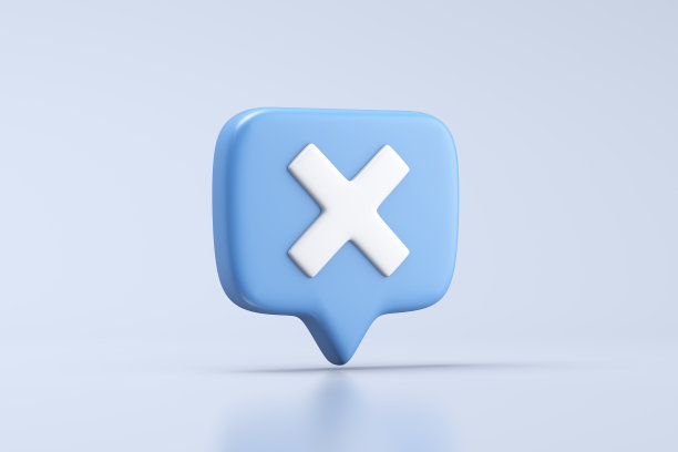 语音气泡与交叉检查标记图标图片下载