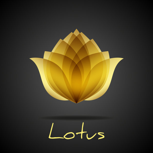 金莲标志。设计花朵符号。矢量有机花卉徽章模板。自然品牌风格的水疗、化妆品或美容院图片下载