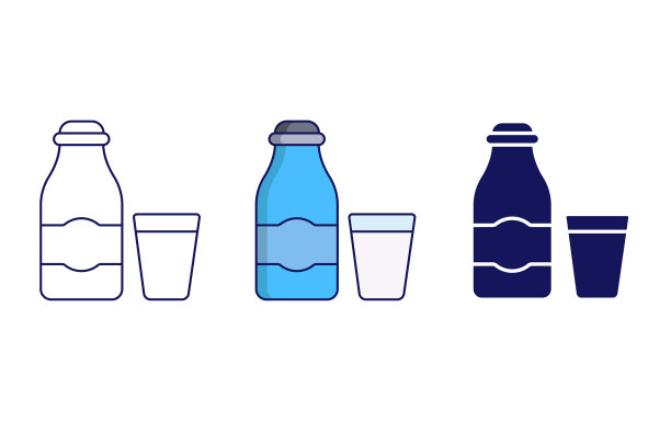 牛奶矢量图标图片下载