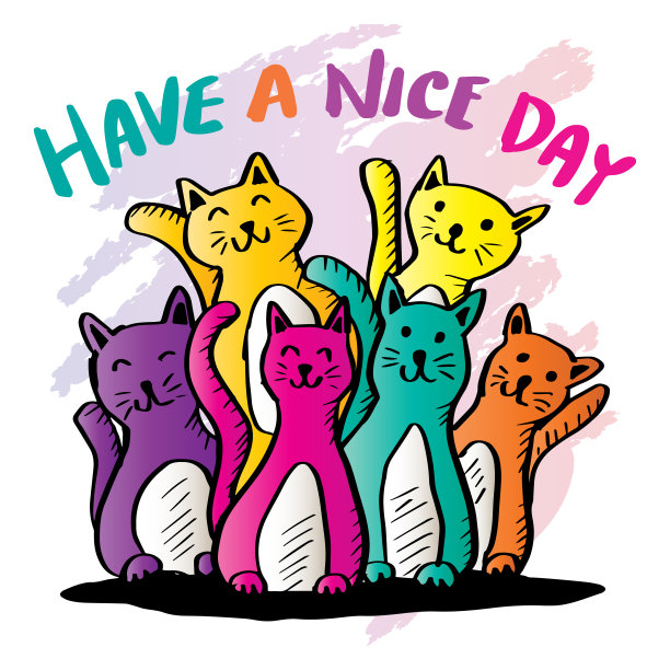 祝你和可爱的猫咪们度过愉快的一天。图片下载