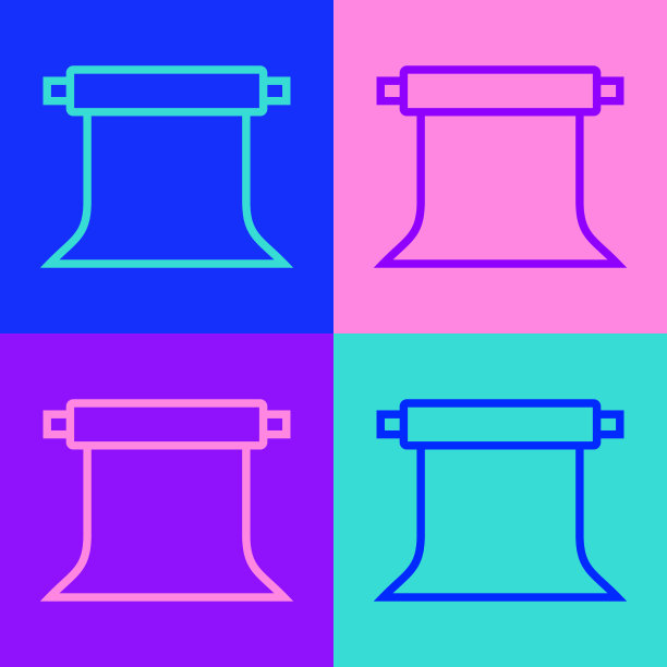 波普艺术一行空的照相馆图标孤立上图片下载