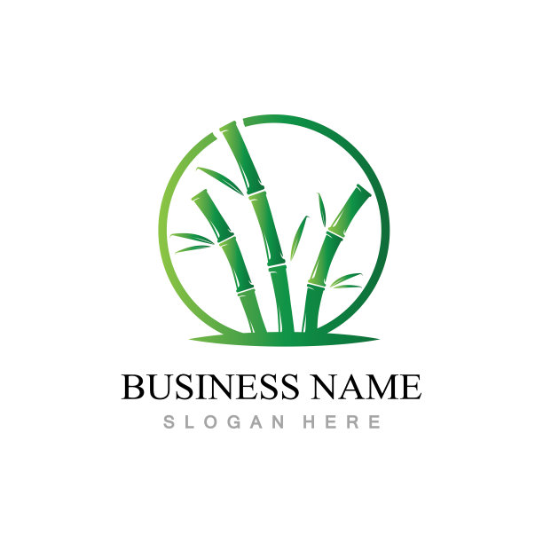 竹标志模板矢量图标图片下载