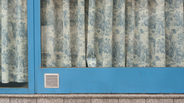 印花纺织品窗帘橱窗店图片下载