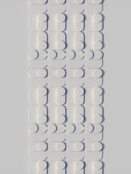 白色抽象背景与简单的几何图案。三维渲染数字插图图片下载