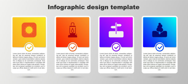 日落露营灯和道路交通标志图片下载