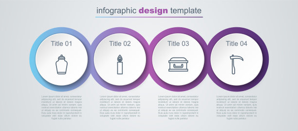 设行丧葬用的骨灰盒，燃烧的蜡烛和棺材图片下载