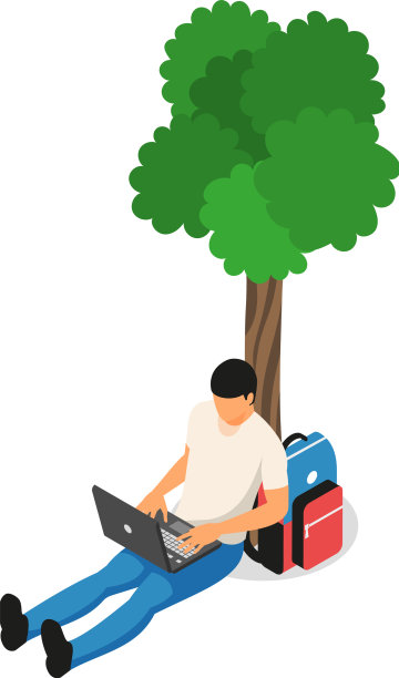 自由职业者等距图片下载