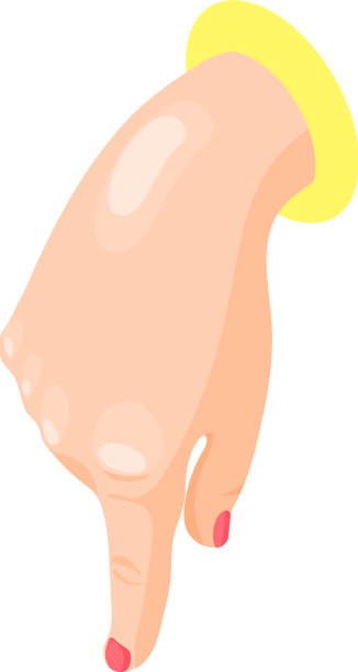 等距女性手势图片下载