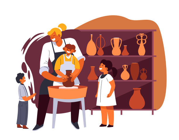 陶艺班是孩子们的爱好课图片下载