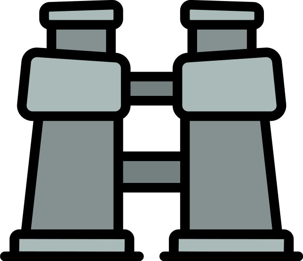 Safari双筒望远镜图标扁平图片下载